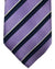 Luigi Borrelli Silk Tie Lilac Brown Dark Navy Stripes