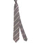 Luigi Borrelli Silk Tie Gray Maroon Stripes