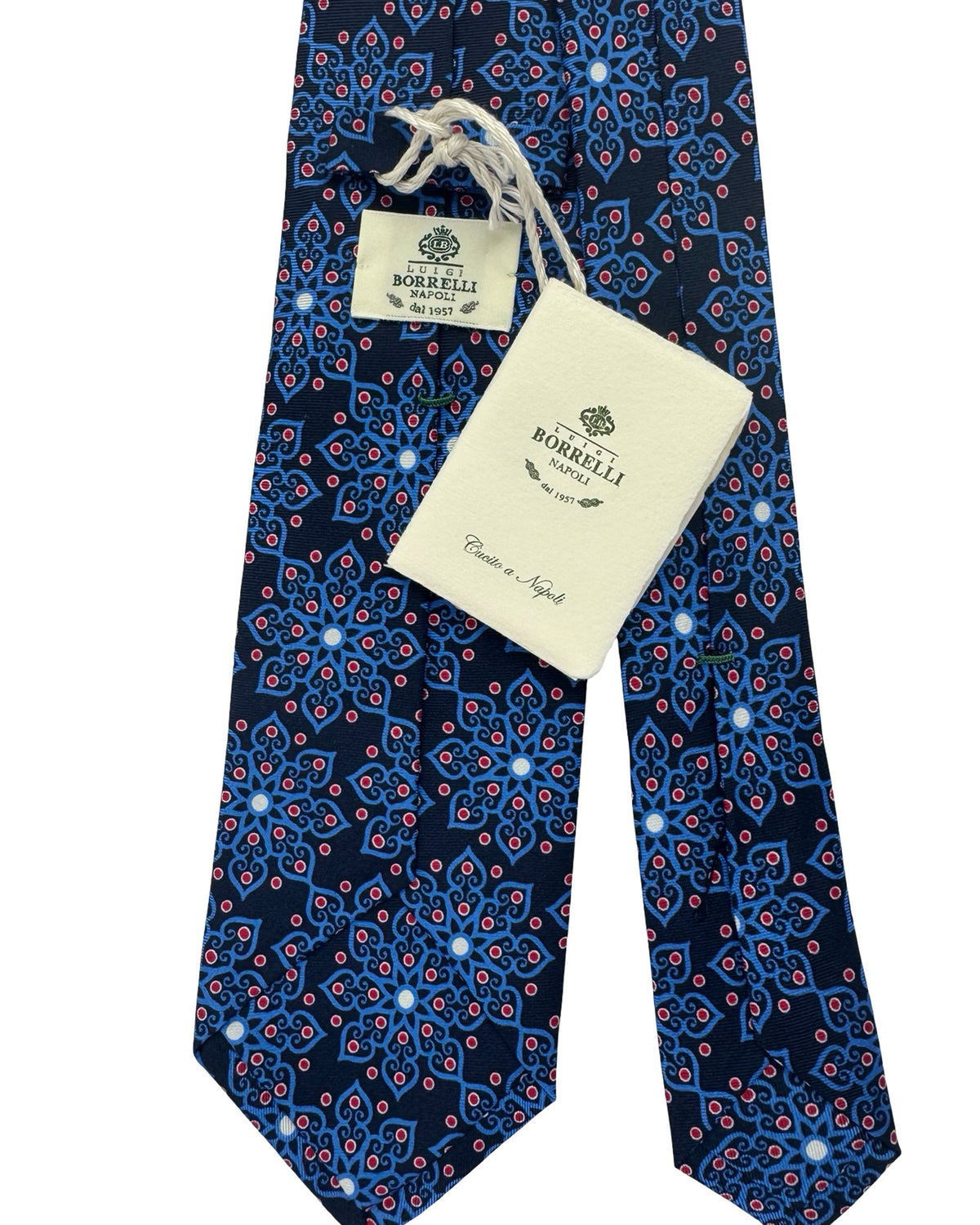 Luigi Borrelli Tie Blue Red Design