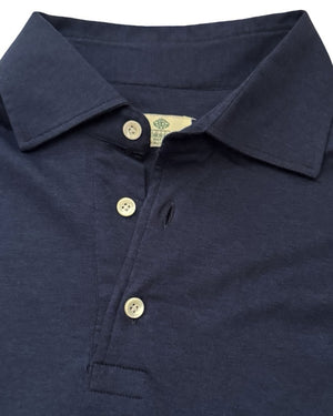 Luigi Borrelli Long Sleeve Polo Shirt Navy EU 48 / US 38