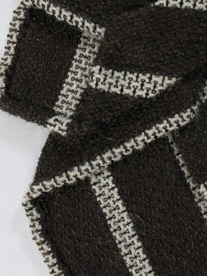 Luigi Borrelli Unlined Tie Brown Black Gray Stripes Wool SALE