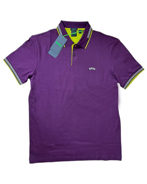 Hugo Boss Cotton Polo Shirt Purple - Slim Fit L