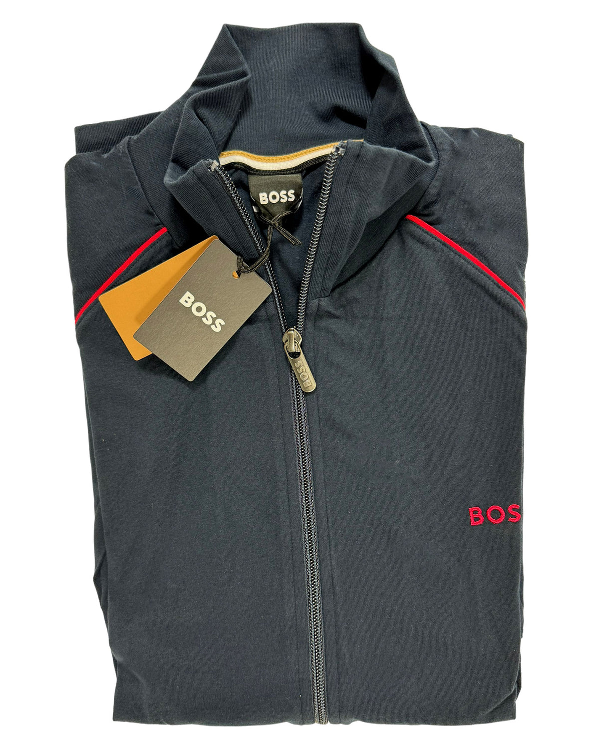 Hugo Boss Full Zip Men Track Jacket Dark Blue M - SALE