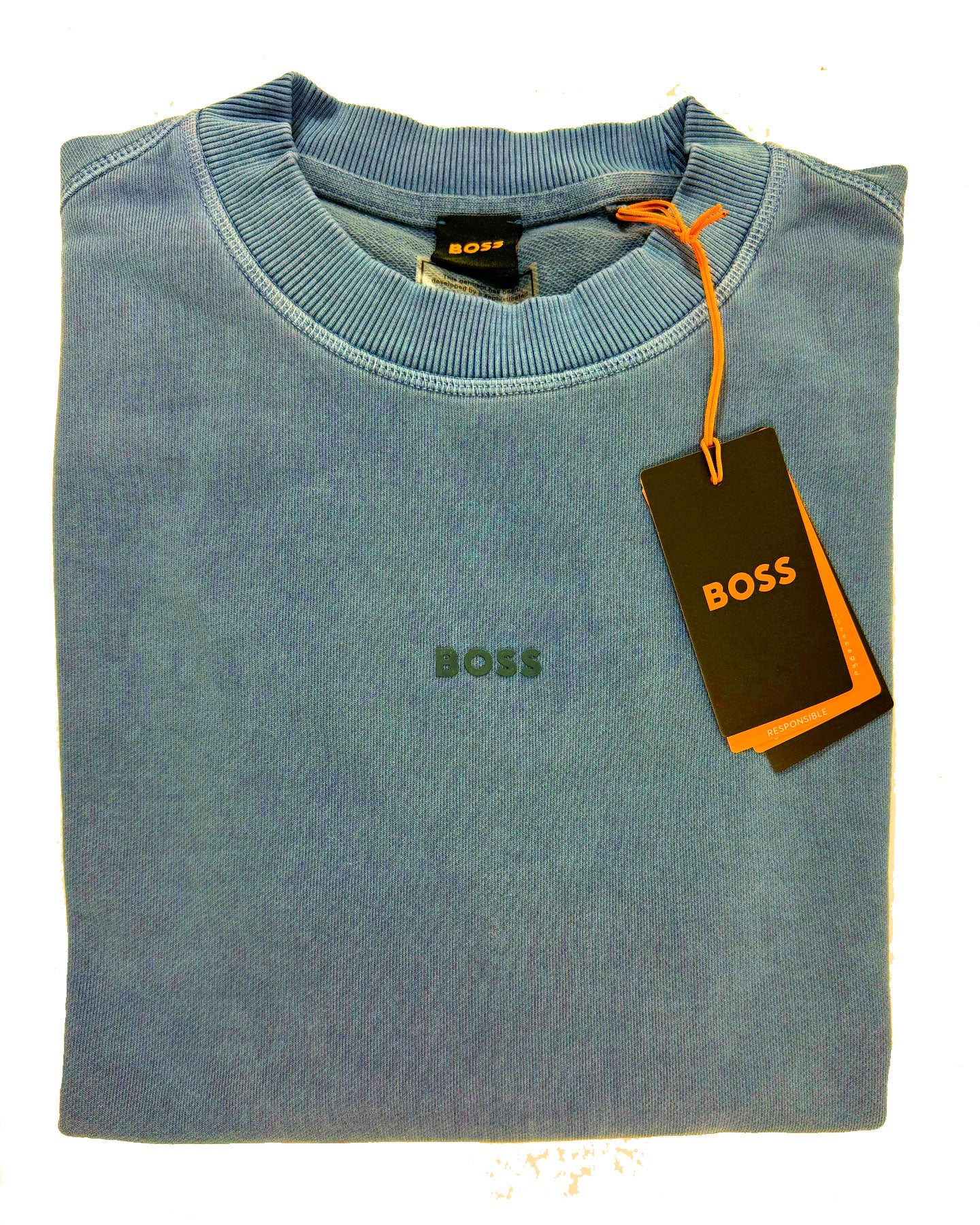 Hugo Boss Sweater Dark Blue Cotton Stretch Logo 