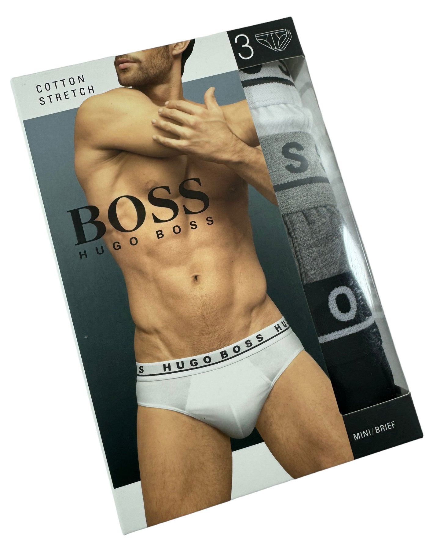 Hugo Boss Men Underwear 3 Pack Stretch Cotton Mini Brief\