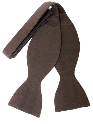 Designer Bow Tie Dark Brown Self Tie - FINAL SALE