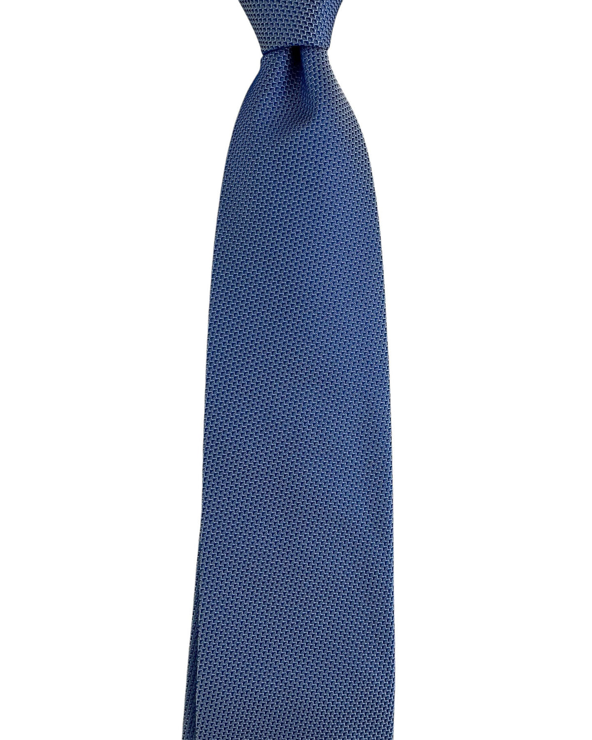 Brioni Silk Tie Royal Blue Micro