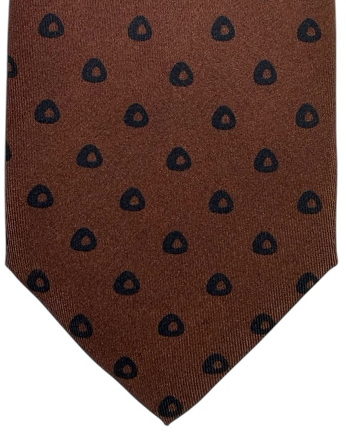 Brioni Silk Tie Brown Geometric