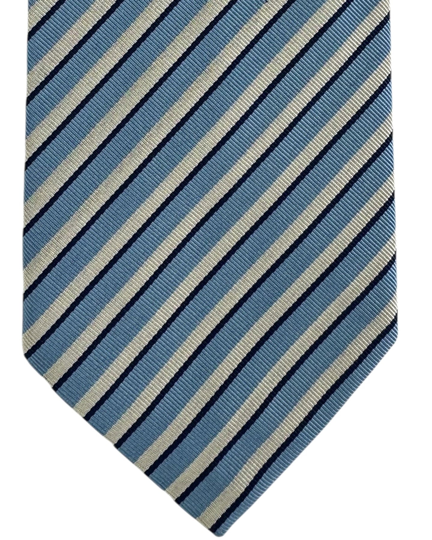 New Brioni Tie Gray Blue Navy 