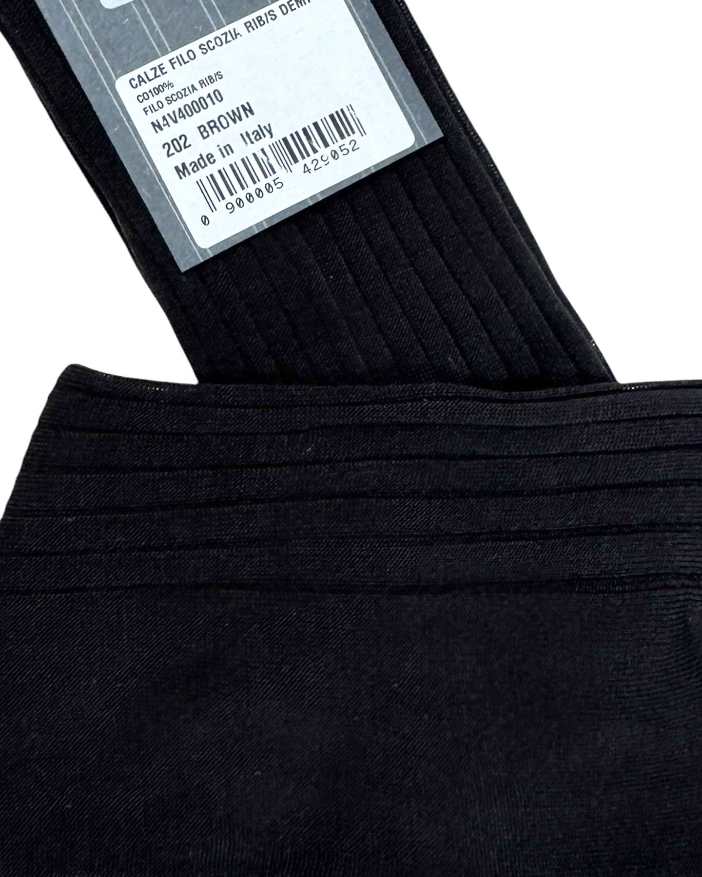 Ermenegildo Zegna Socks Dark Brown Solid Ribbed