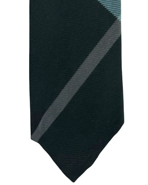 Burberry Skinny Tie Black Check Plaid