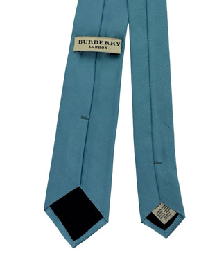 Burberry Skinny Tie Solid Light Blue Grosgrain