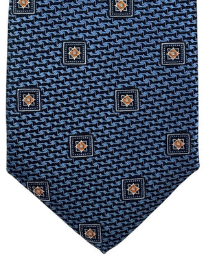 Canali Tie Blue Geometric