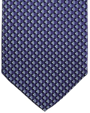 Canali Silk Tie Purple Geometric Design