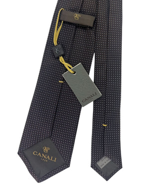 Canali Tie Chocolate Brown Mini Dot