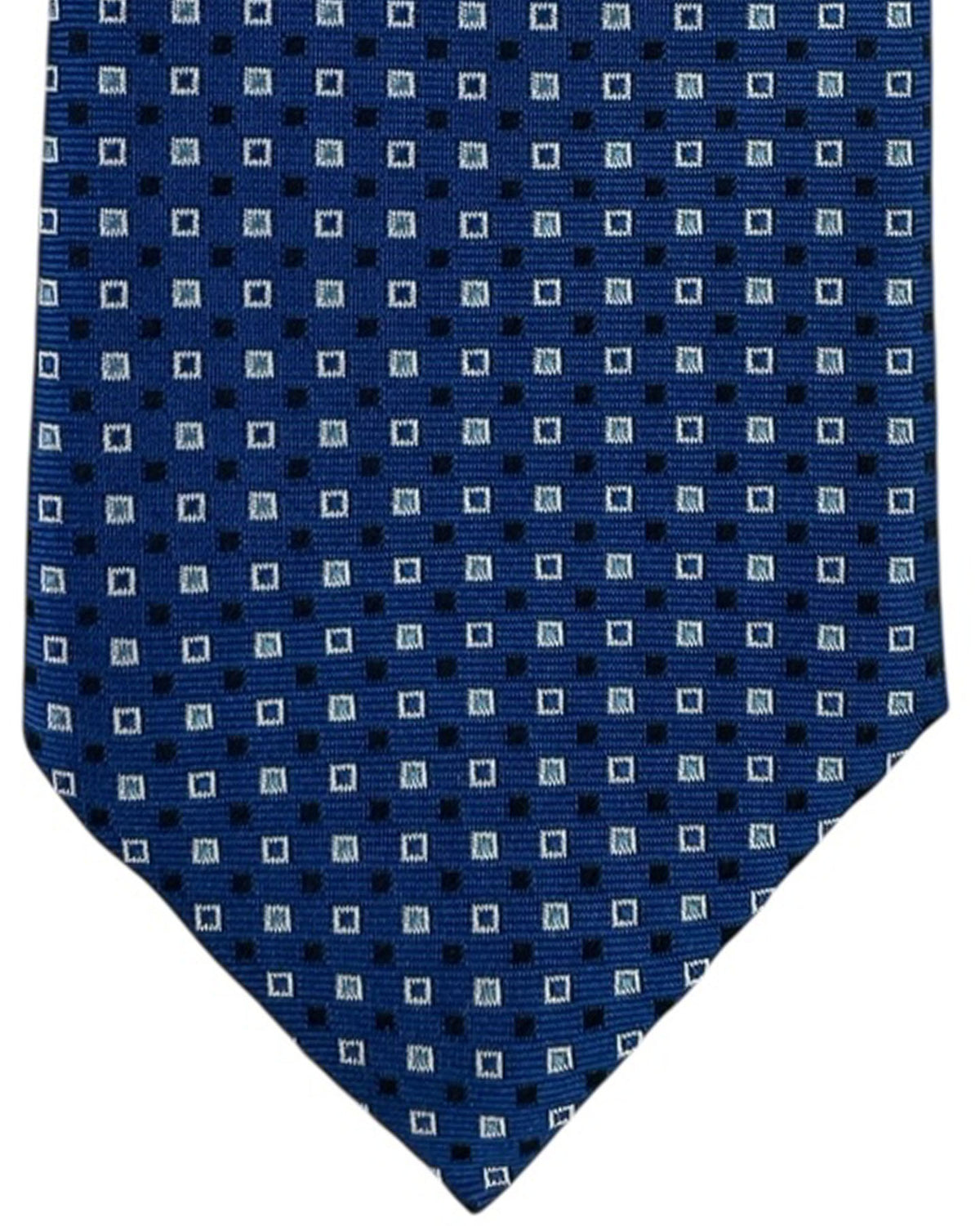 Canali Tie Royal Blue Square Dot Grid