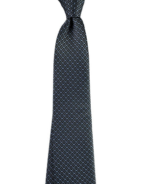Canali Tie Gray Blue Mini Ovals Pattern
