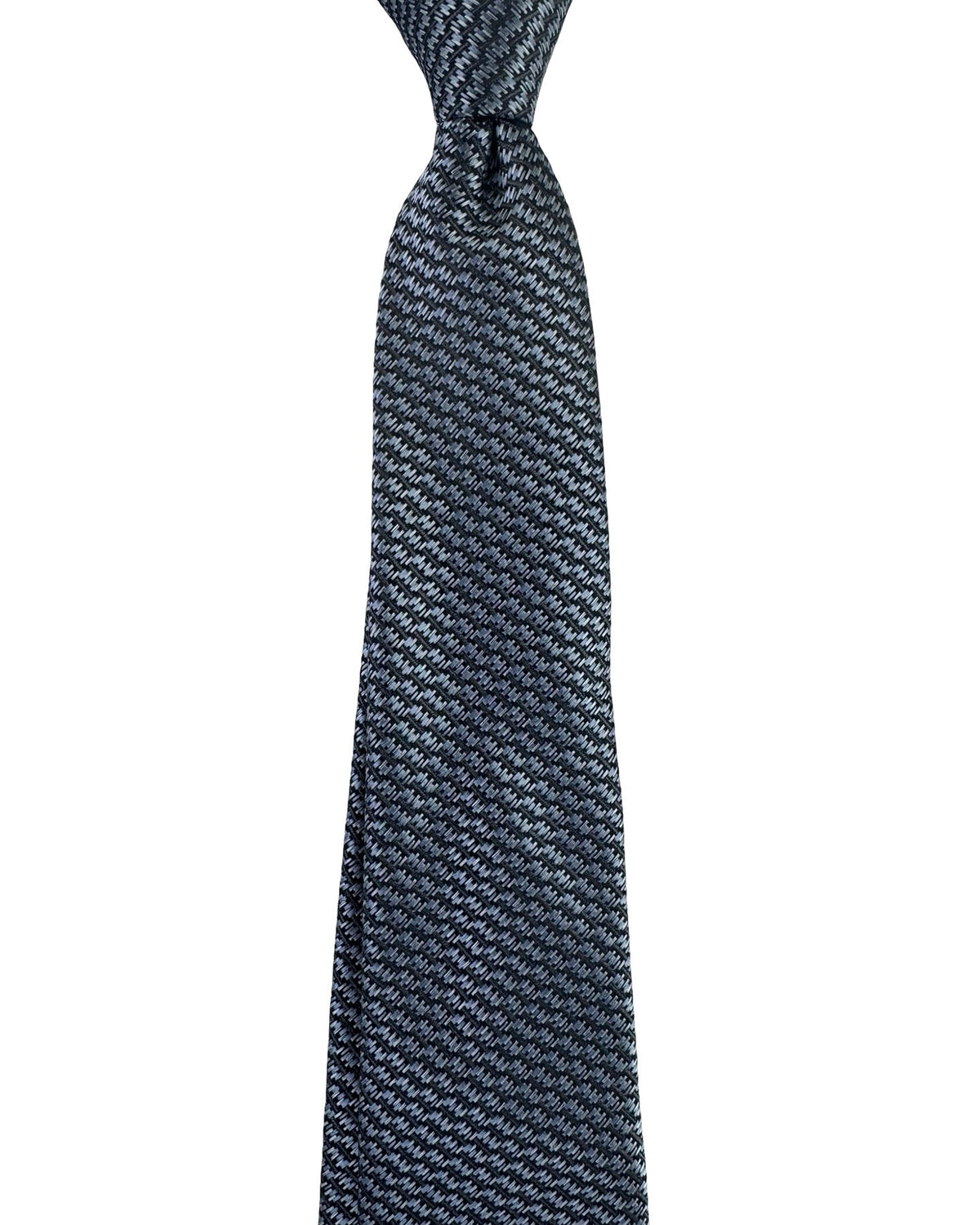 Canali Tie Gray Micro Weave Pattern