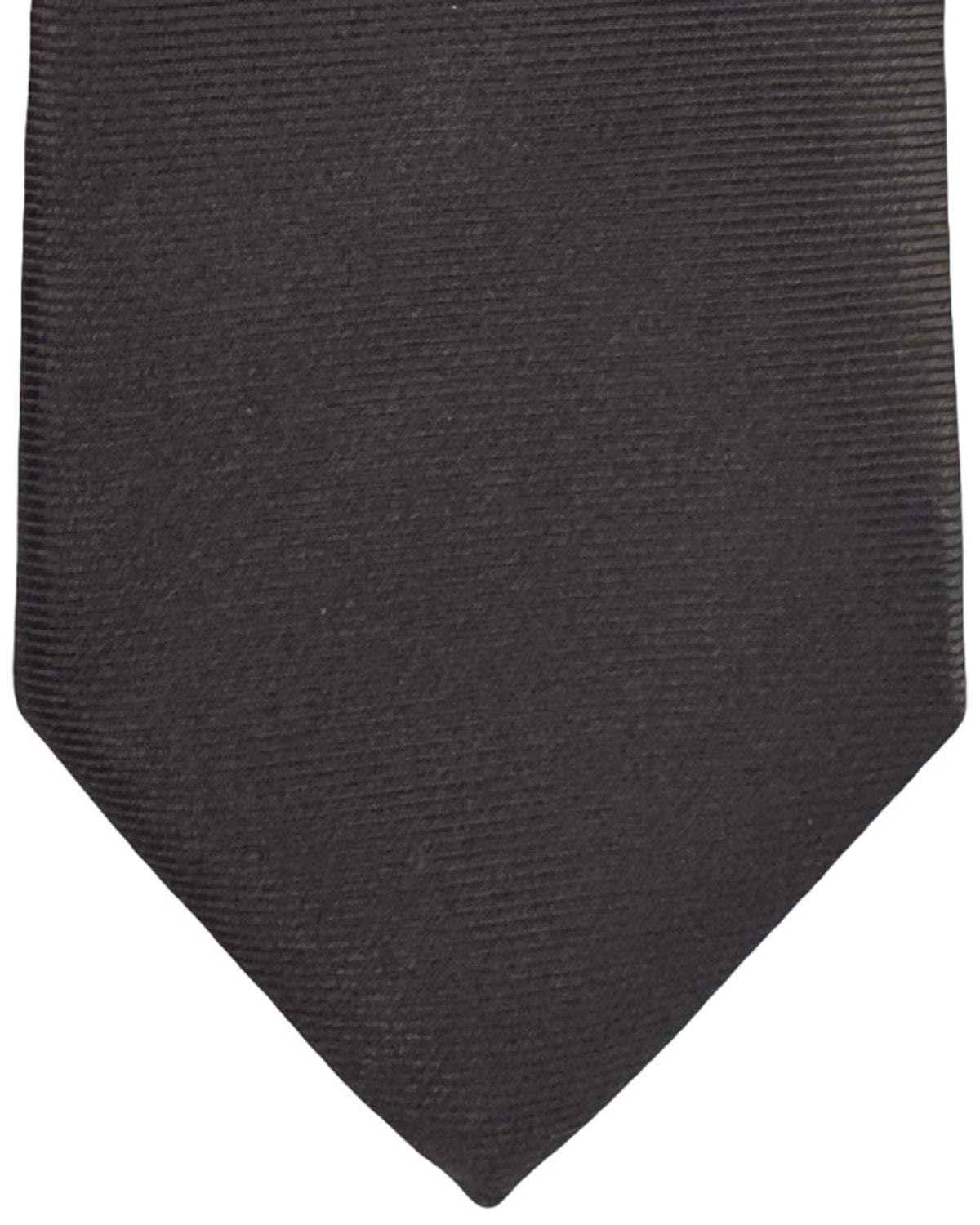 Canali Tie Solid Brown Grosgrain