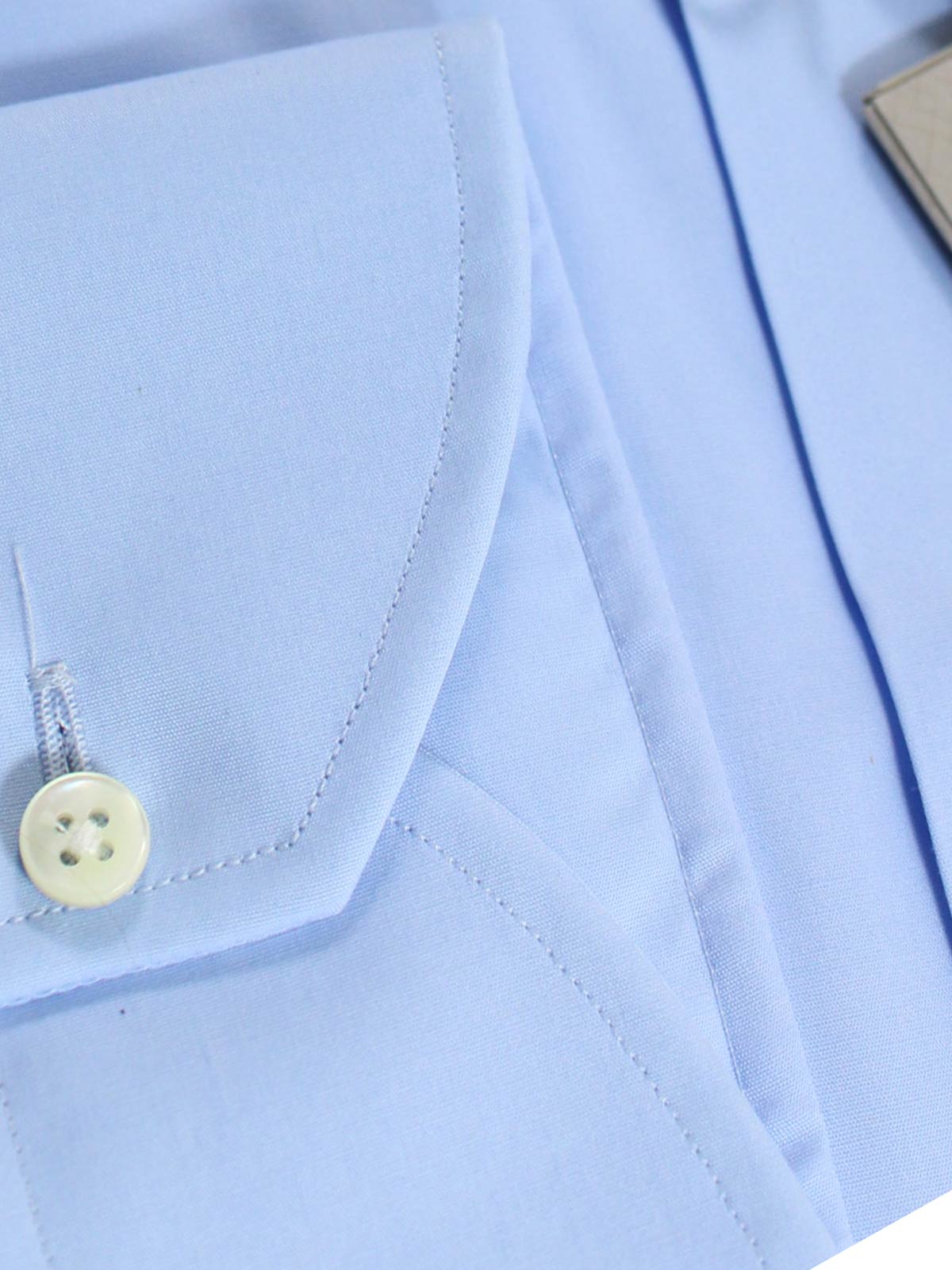 Canali Dress Shirt Blue Modern Fit 41 - 16 Impeccable