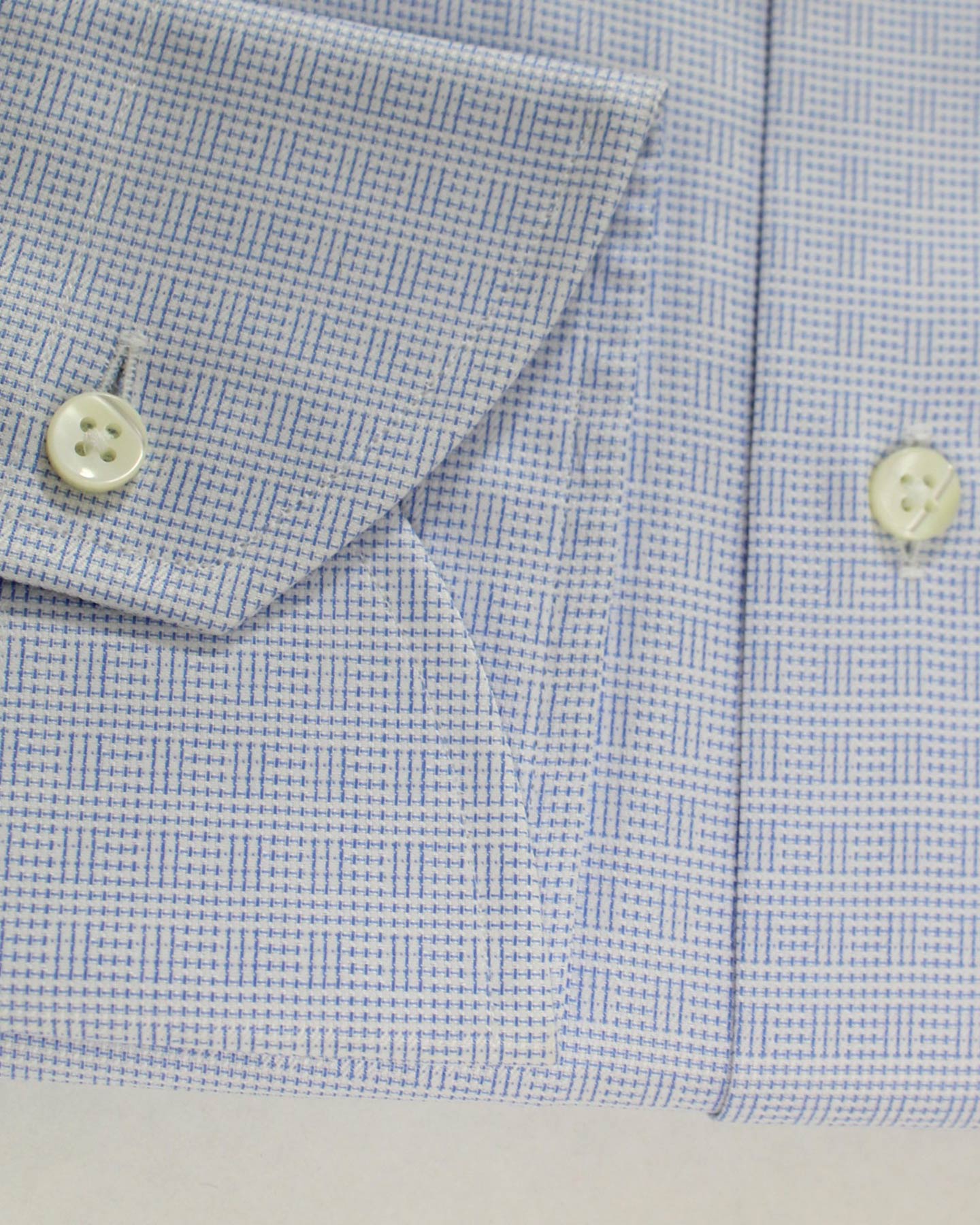 Canali Shirt Exclusive White Royal Blue Pattern