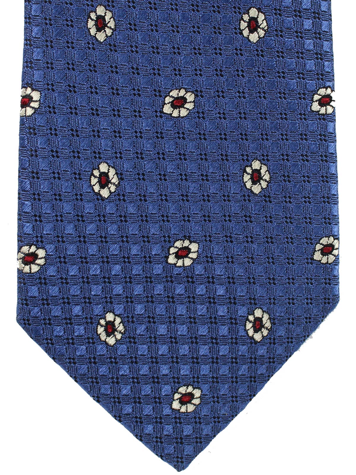 Canali Silk Tie Dark Blue Brown Silver Design SALE