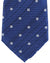 Canali Silk Tie Dark Blue Silver Geometric Pattern