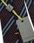 Canali Silk Tie Dark Blue Brown Stripes