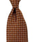 Canali Tie Rust Orange Mini Squares - Jacquard Silk