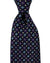 Canali Tie Purple Blue Silver Mini Geometric - Jacquard Silk