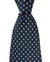 Canali Tie Dark Blue Silver Taupe Mini Dots - Jacquard Silk