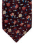 Canali Tie Maroon Royal Blue Gold Floral - Jacquard Silk