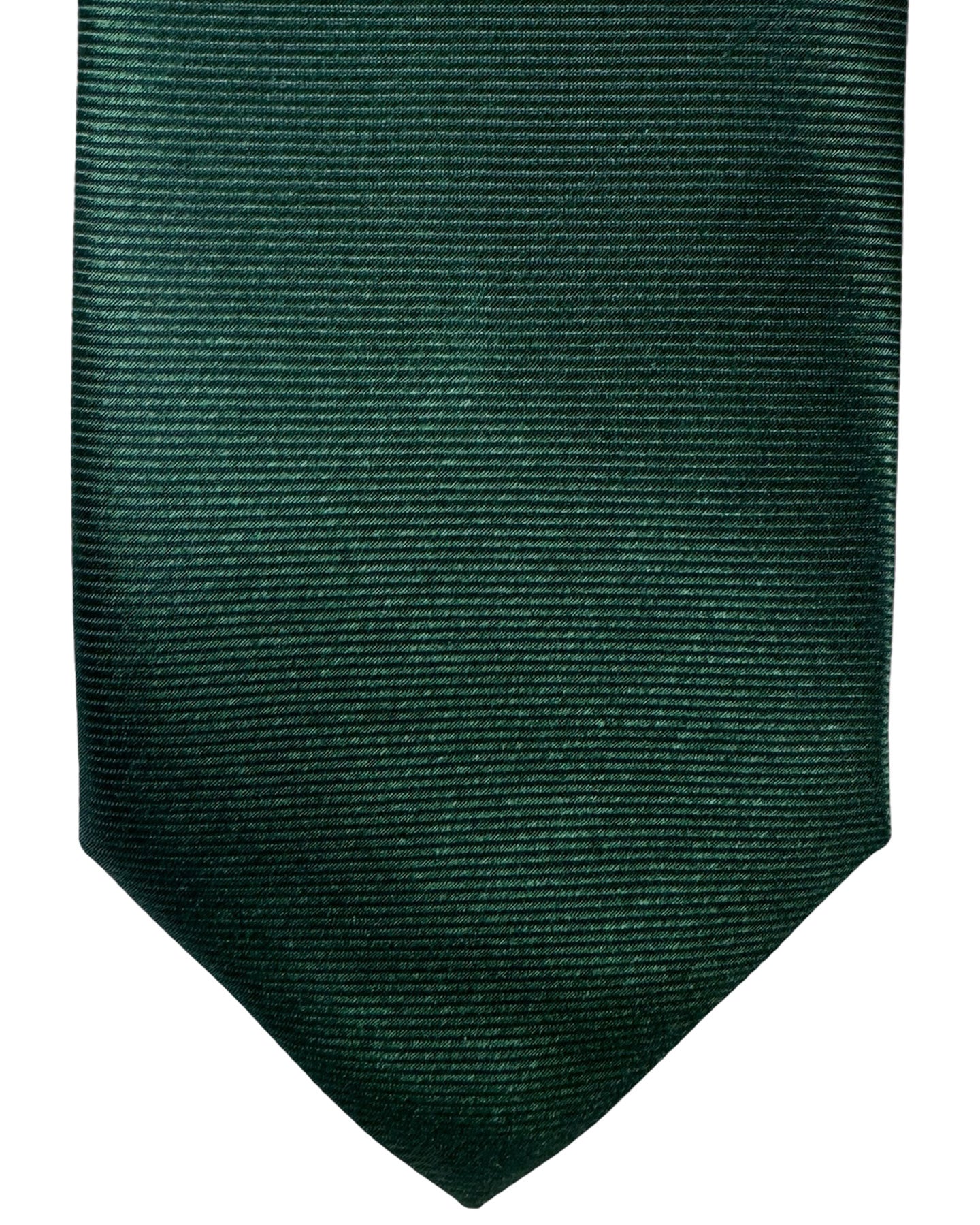 Canali Tie Dark Green Grosgrain - Jacquard Silk