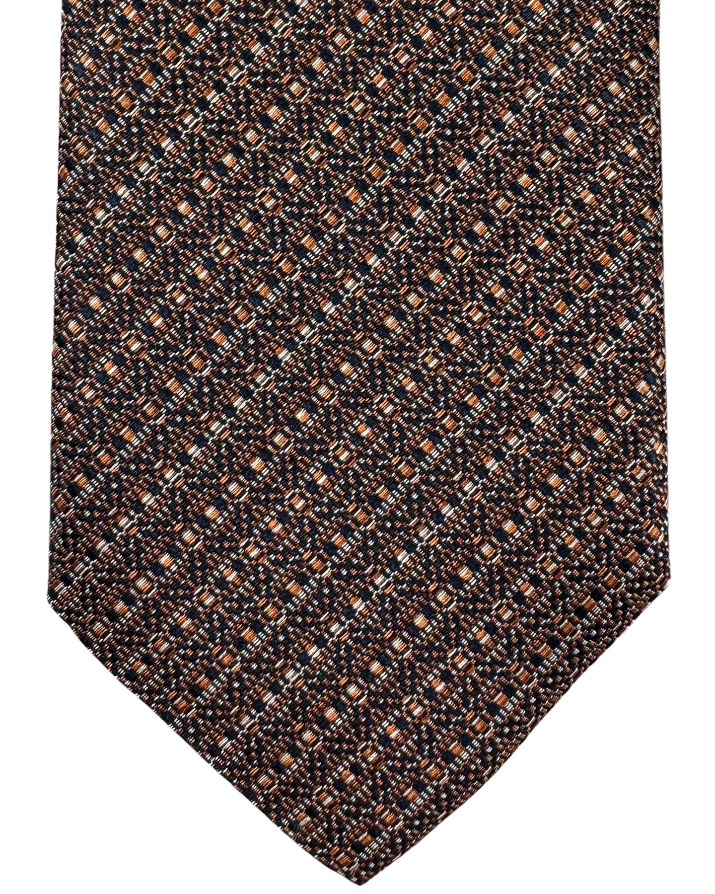 Canali Silk Tie Brown Stripes - NEW 

