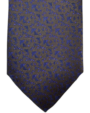 Canali Silk Tie Dark Brown Purple Micro Pattern - NEW 2024 Collection