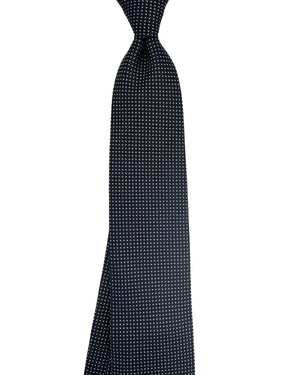 Canali Tie Dark Blue Black Silver Micro Dots