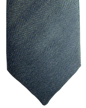 Canali Tie Midnight Blue Green Pattern
