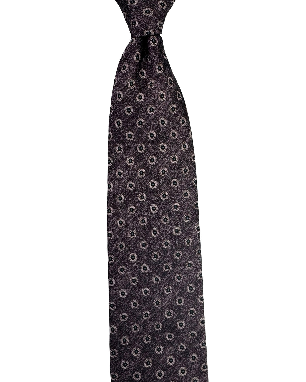 Canali Tie Purple Circles Design