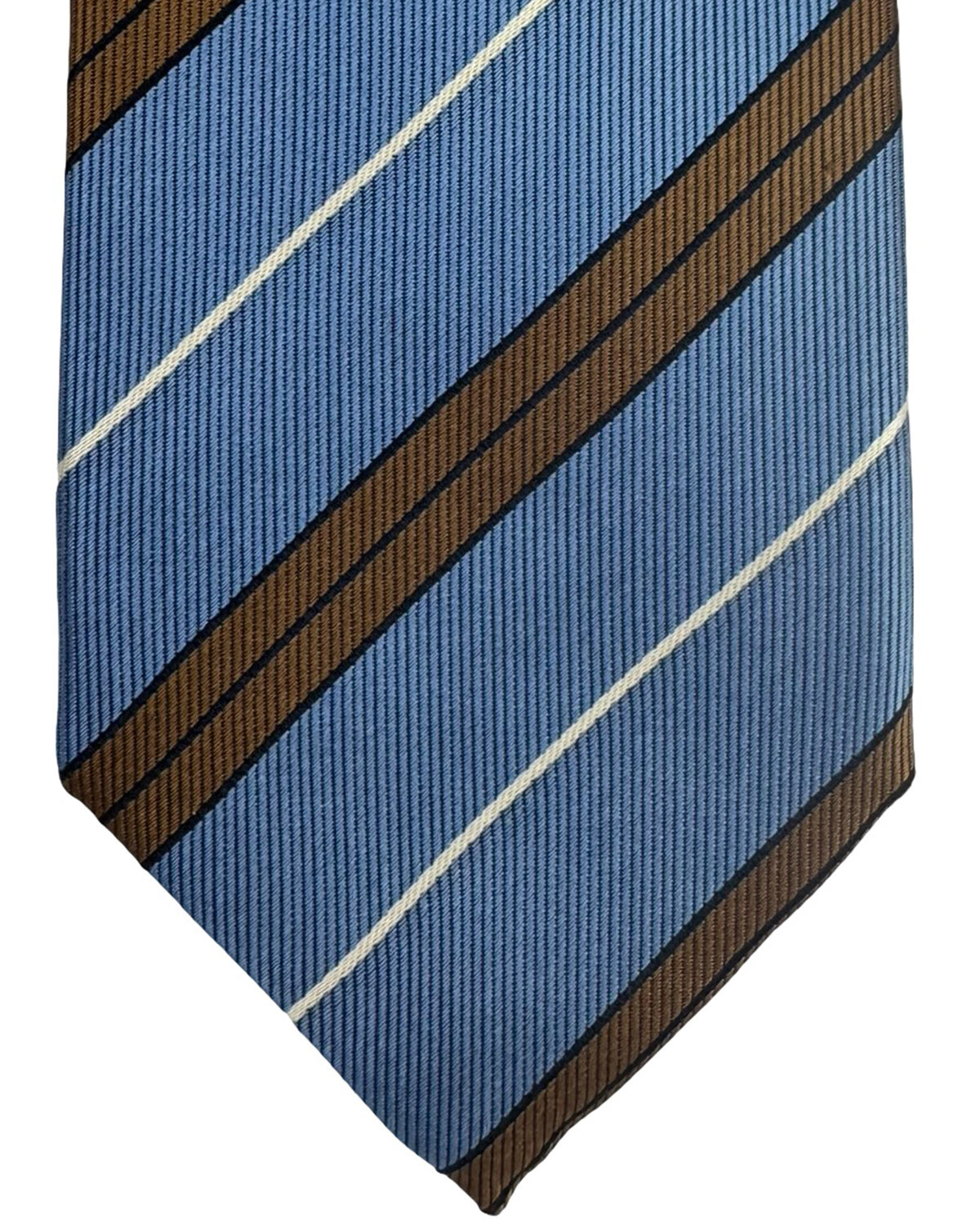 Canali Silk Tie Brown Stripes
