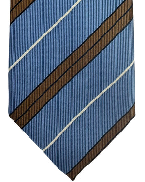 Canali Silk Tie Brown Stripes