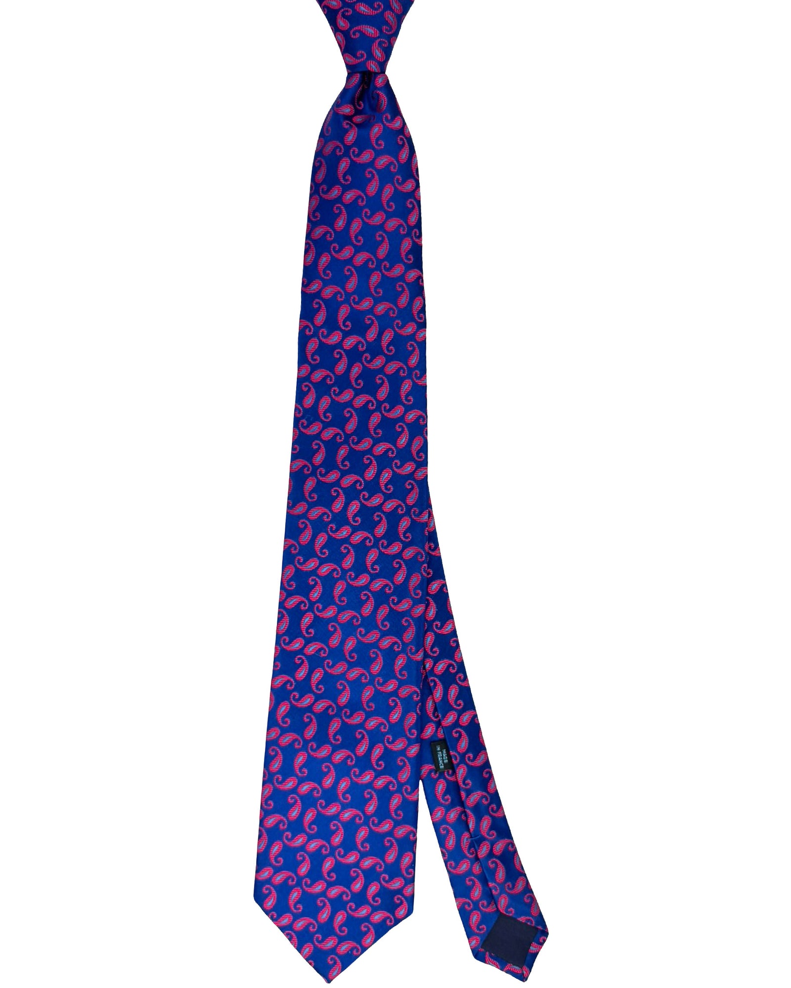 Charvet Paris Tie  Navy Red Blue