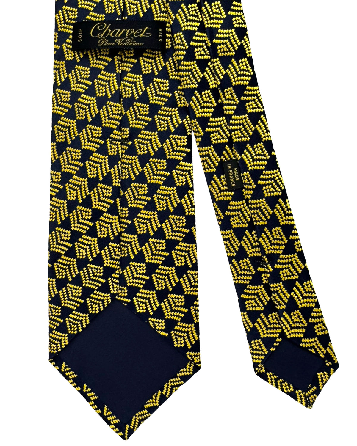 Charvet Paris Tie Midnight Blue Gold