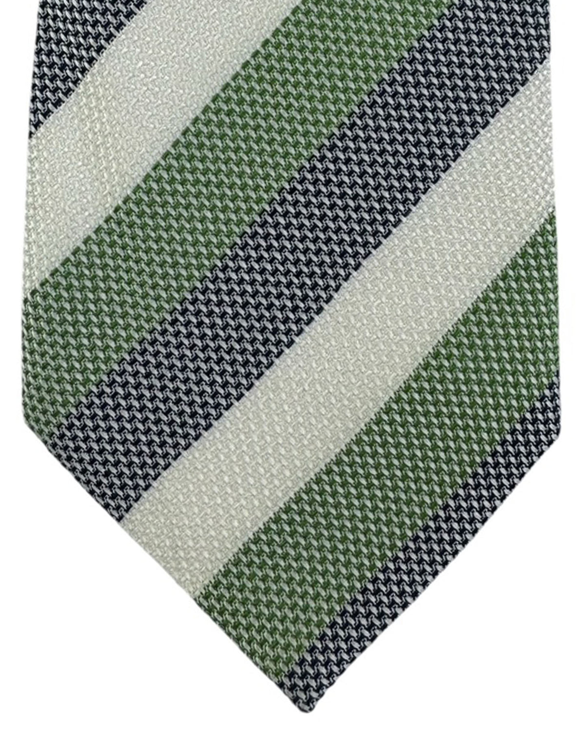 Church's Tie Green Navy White Stripe SALE