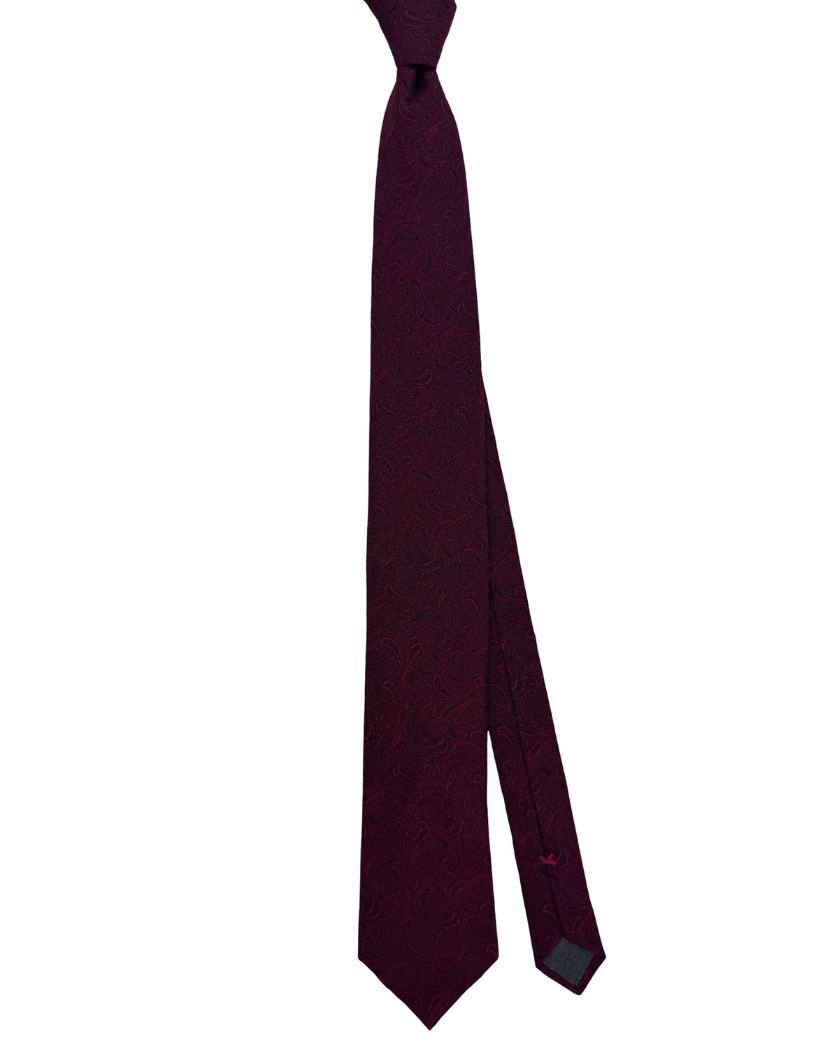 Brunello Cucinelli Silk Tie Bordeaux Paisley