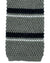 Brunello Cucinelli Square End Knitted Tie Gray Black Horizontal Stripes