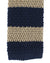 Brunello Cucinelli Square End Knitted Tie Dark Blue Taupe Horizontal Stripes