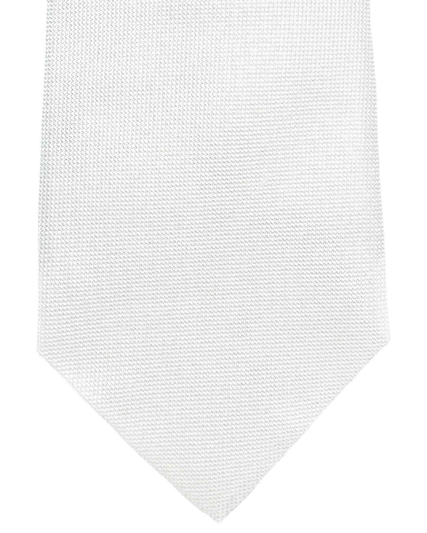 Brunello Cucinelli Silk Tie White
