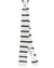 Brunello Cucinelli Square End Knitted Tie Beige Midnight Blue Horizontal Stripes