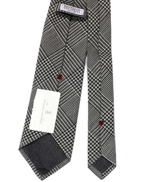 Brunello Cucinelli Tie Glen Check Plaid - Wool Silk