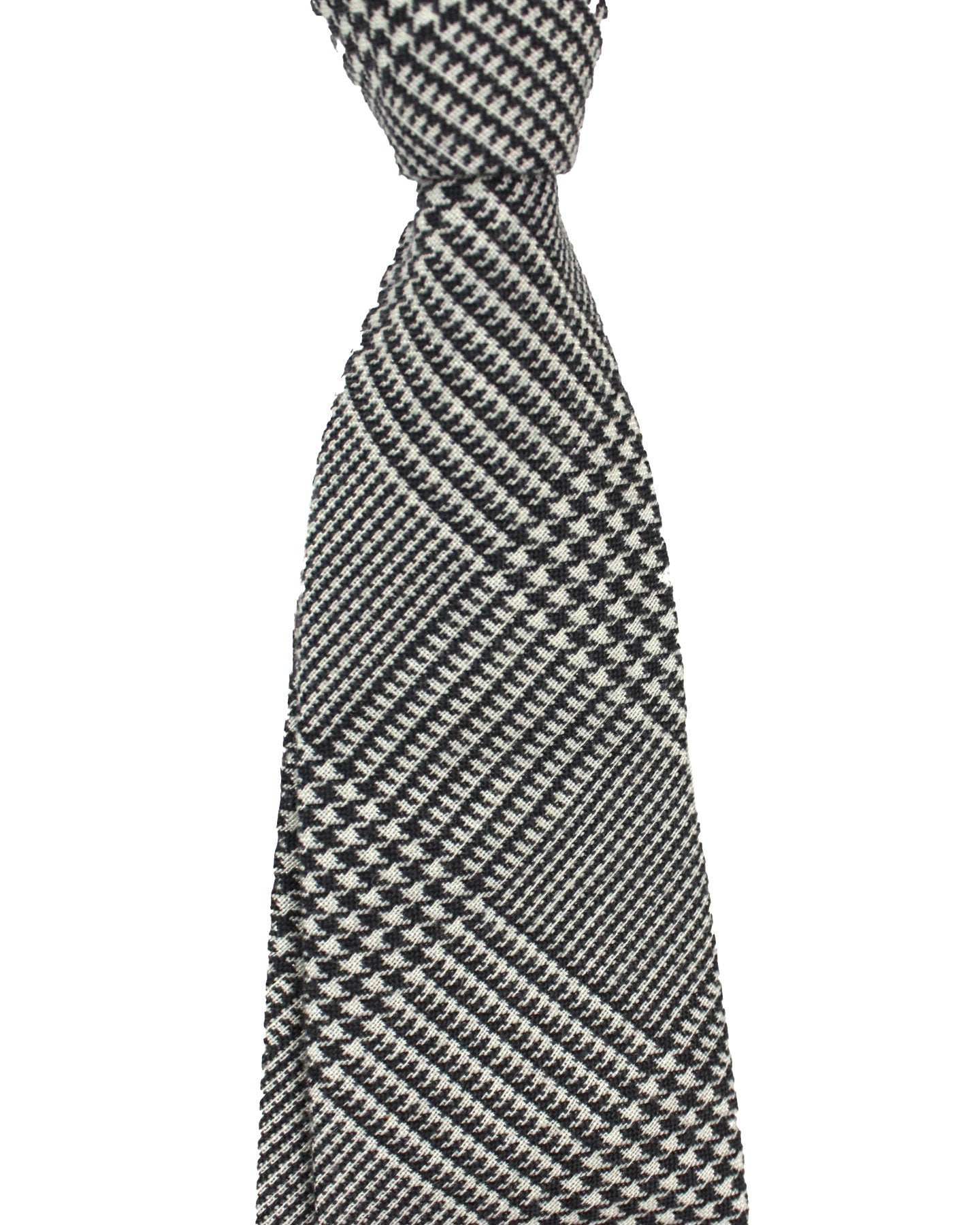Brunello Cucinelli Tie Glen Check Plaid - Wool Silk - SALE